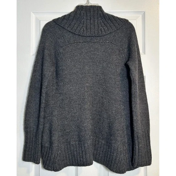 Vince Women's Charcoal Gray Merino Wool Alpaca Blend‎ Shawl Collar Cardigan Sz M - Picture 2 of 7